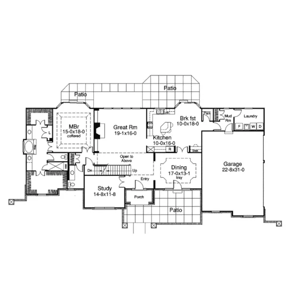 Luxury House Plan First Floor - Frontenac Place Two-Story Home 007D-0152 - Search House Plans and More