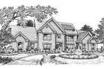 Country French House Plan Front Image of House - Frontenac Place Two-Story Home 007D-0152 - Search House Plans and More