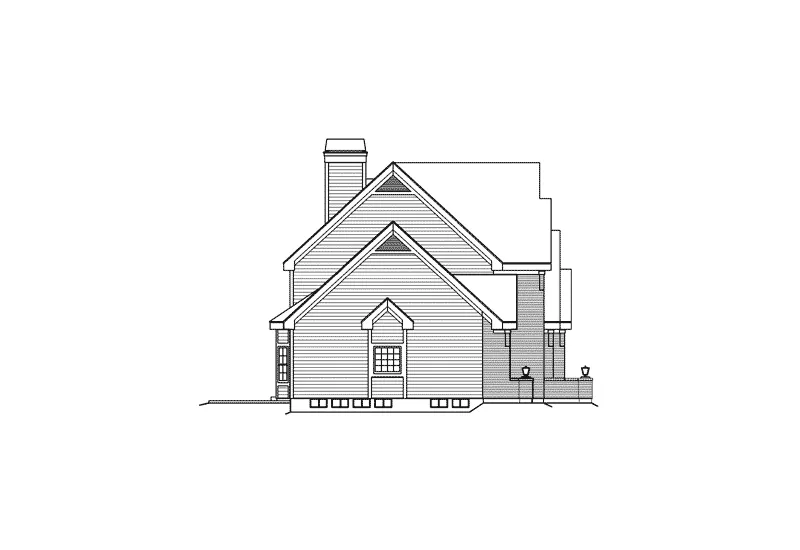 Traditional House Plan Left Elevation - Frontenac Place Two-Story Home 007D-0152 - Search House Plans and More