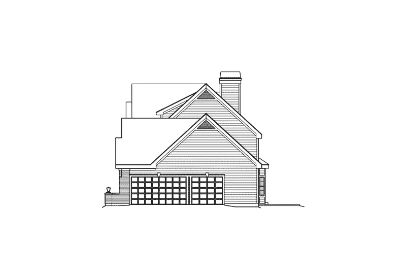 Traditional House Plan Right Elevation - Frontenac Place Two-Story Home 007D-0152 - Search House Plans and More
