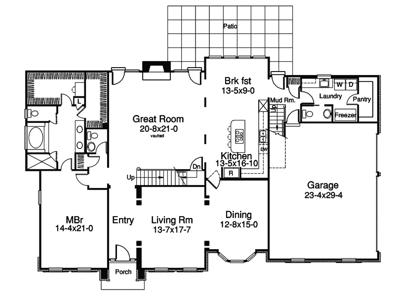 Traditional House Plan First Floor - Westcroft Heights Luxury Home 007D-0153 - Shop House Plans and More