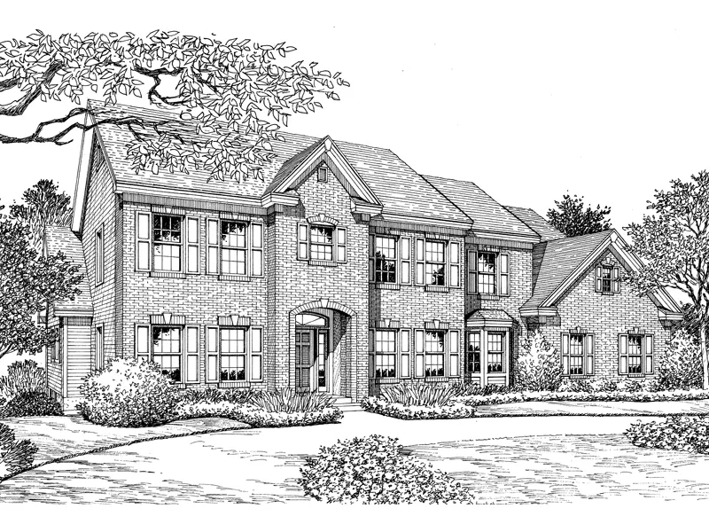 Traditional House Plan Front Image of House - Westcroft Heights Luxury Home 007D-0153 - Shop House Plans and More