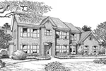 Early American House Plan Front Image of House - Westcroft Heights Luxury Home 007D-0153 - Shop House Plans and More