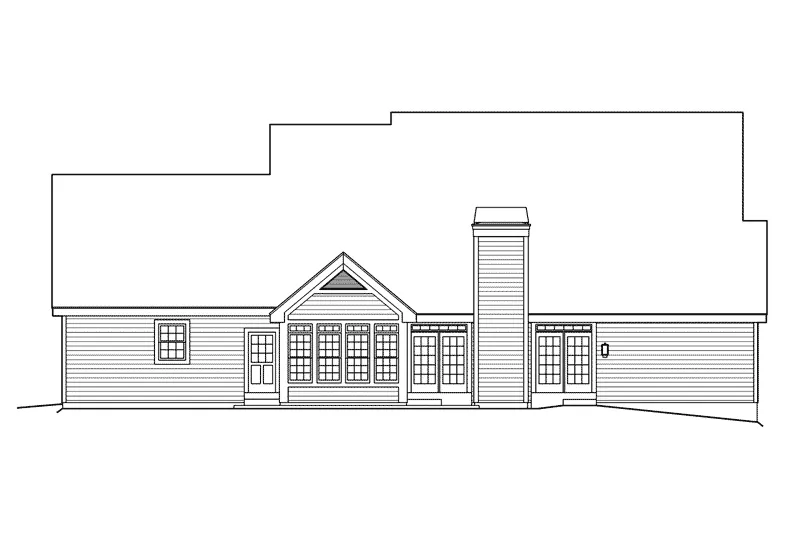 Early American House Plan Rear Elevation - Westcroft Heights Luxury Home 007D-0153 - Shop House Plans and More