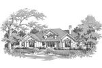 Ranch House Plan Front Image of House - La Jolla Manor Floridian Home 007D-0155 - Shop House Plans and More