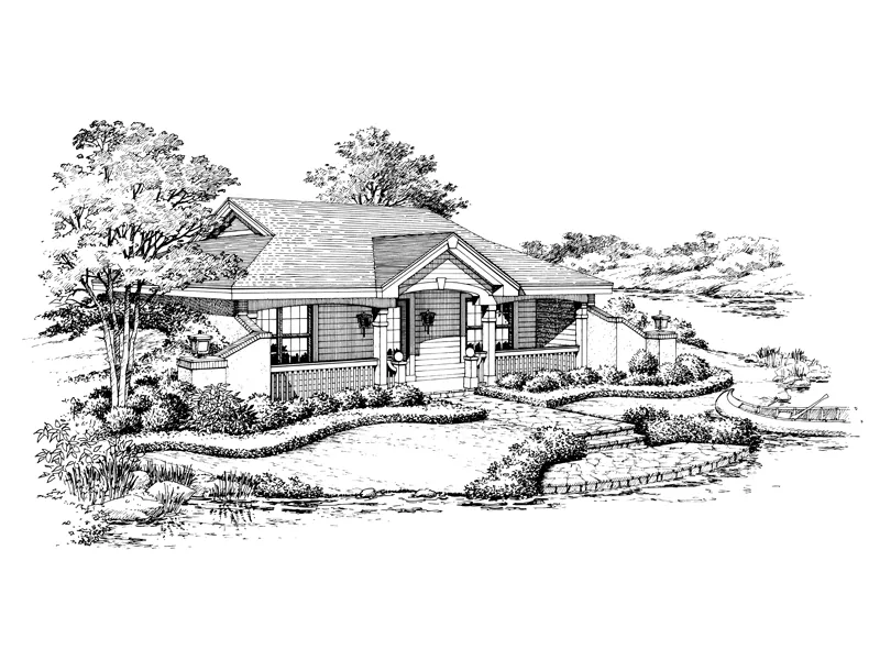 Cabin & Cottage House Plan Front Image of House - Woodhaven Vacation Home 007D-0156 - Shop House Plans and More