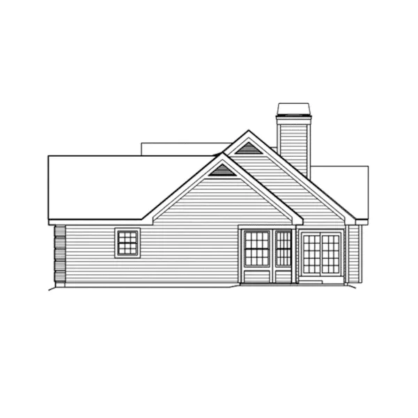 Ranch House Plan Right Elevation - Greenwald Ranch Home 007D-0157 - Search House Plans and More