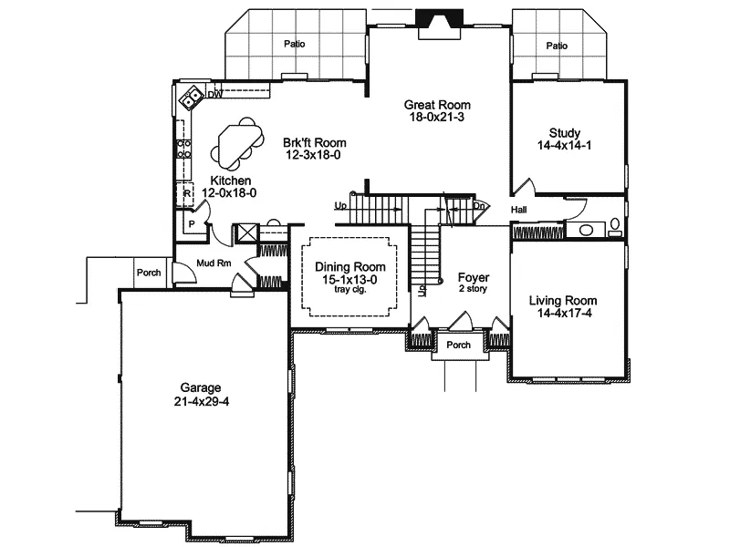 Country House Plan First Floor - Graystone Place Luxury Home 007D-0158 - Search House Plans and More