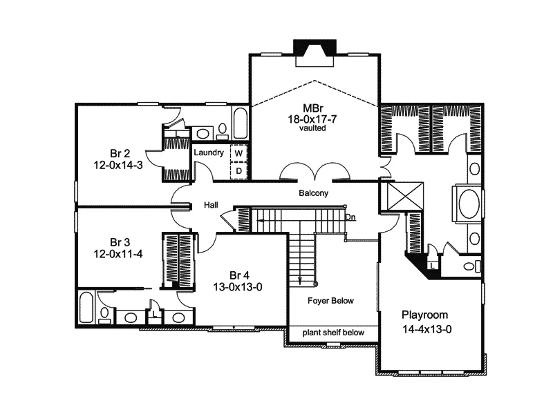 Traditional House Plan Second Floor - Graystone Place Luxury Home 007D-0158 - Search House Plans and More