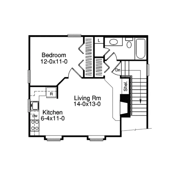 Vacation Home Plan Second Floor 007D-0159