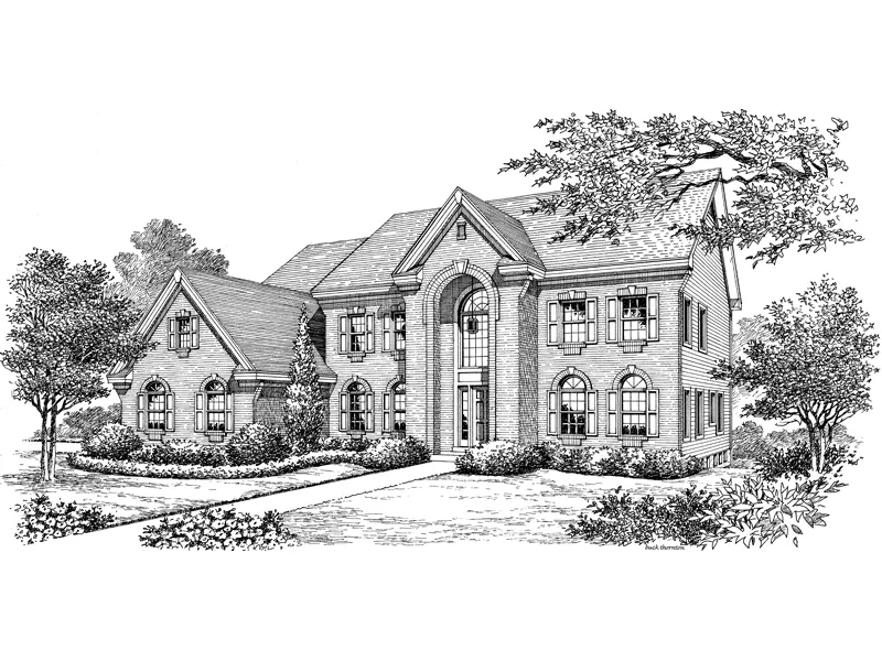 Traditional House Plan Front Image of House - Linden Heights Traditional Home 007D-0160 - Shop House Plans and More