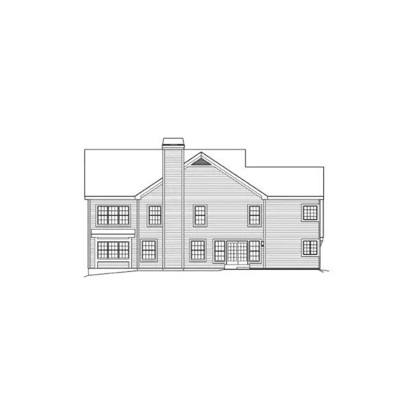 Traditional House Plan Rear Elevation - Linden Heights Traditional Home 007D-0160 - Shop House Plans and More