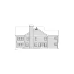 Traditional House Plan Rear Elevation - Linden Heights Traditional Home 007D-0160 - Shop House Plans and More