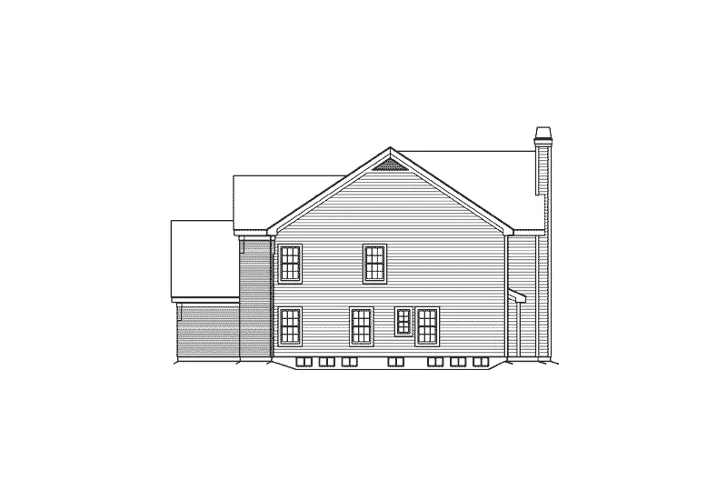 Traditional House Plan Right Elevation - Linden Heights Traditional Home 007D-0160 - Shop House Plans and More