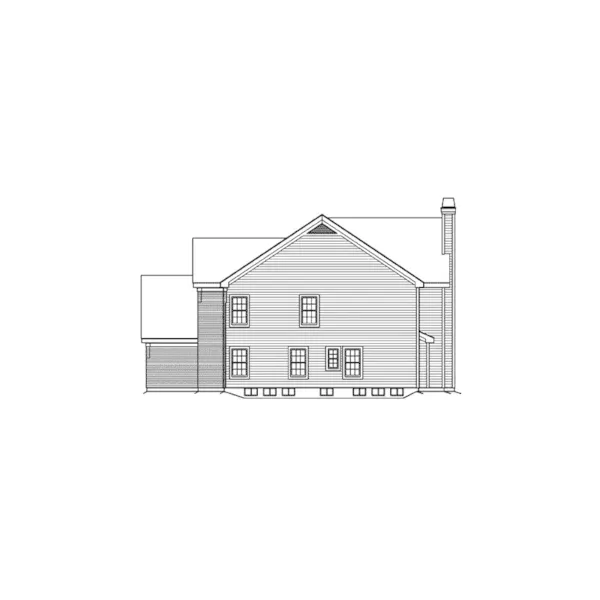 Traditional House Plan Right Elevation - Linden Heights Traditional Home 007D-0160 - Shop House Plans and More