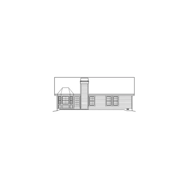 Ranch House Plan Rear Elevation - La Demeure Country French Home 007D-0162 - Shop House Plans and More