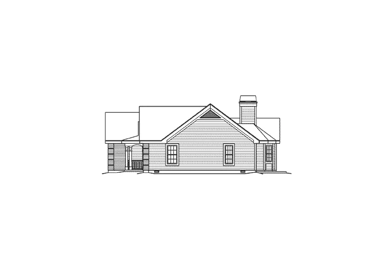 Ranch House Plan Right Elevation - Ashmont Park Ranch Home 007D-0163 - Search House Plans and More