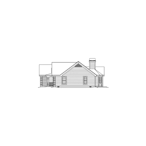 Traditional House Plan Right Elevation - Ashmont Park Ranch Home 007D-0163 - Search House Plans and More