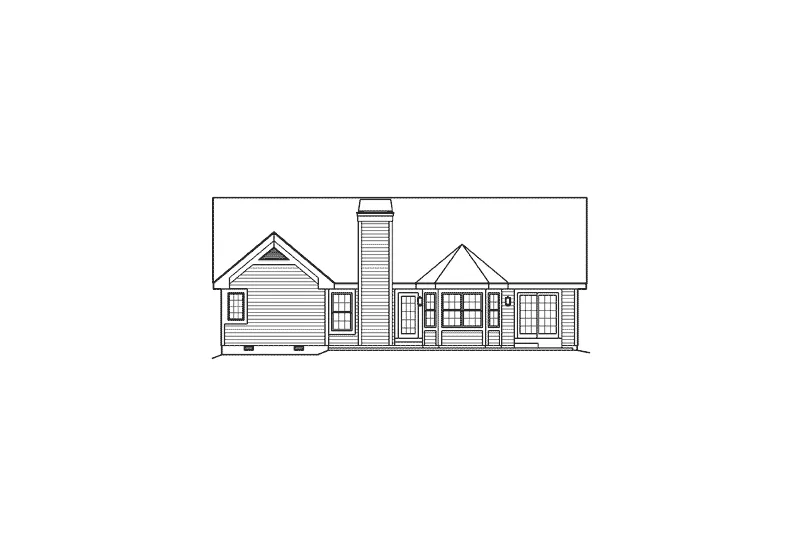 Arts & Crafts House Plan Rear Elevation - Ashmont Place Craftsman Home 007D-0164 - Search House Plans and More