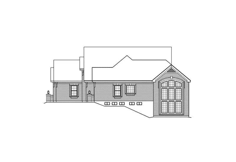 Traditional House Plan Right Elevation - Avondale Cliff Atrium Home 007D-0165 - Search House Plans and More