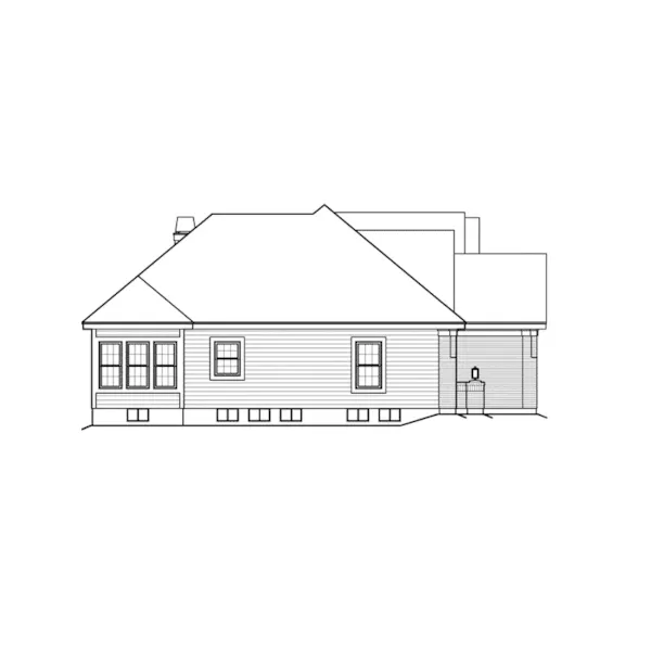 Neoclassical House Plan Left Elevation - Pacific Heights Ranch Home 007D-0167 - Shop House Plans and More