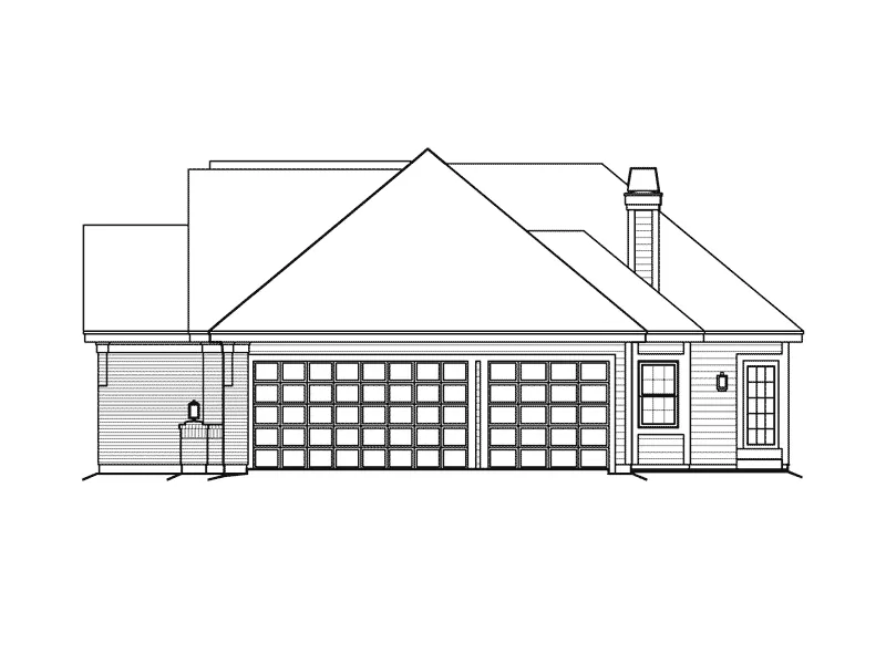 Traditional House Plan Right Elevation - Pacific Heights Ranch Home 007D-0167 - Shop House Plans and More