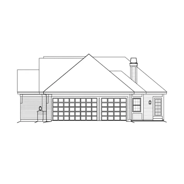 Neoclassical House Plan Right Elevation - Pacific Heights Ranch Home 007D-0167 - Shop House Plans and More