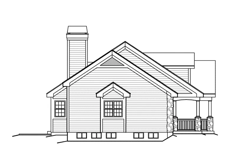 Country House Plan Left Elevation - Shiloh Manor Traditional Home 007D-0168 - Shop House Plans and More