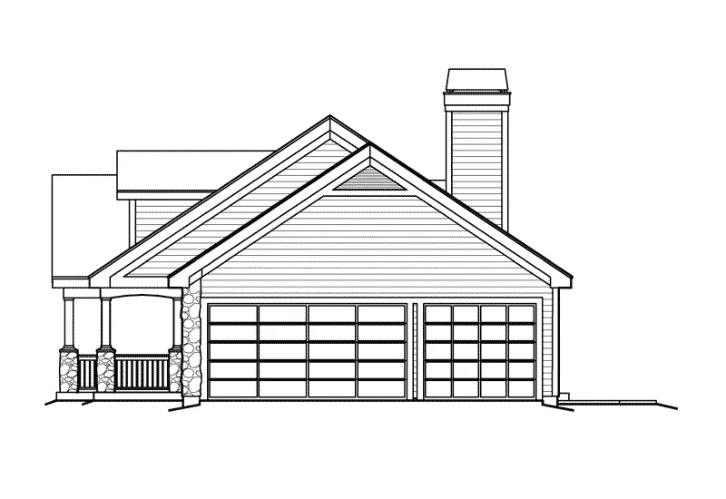 Southern House Plan Right Elevation - Shiloh Manor Traditional Home 007D-0168 - Shop House Plans and More