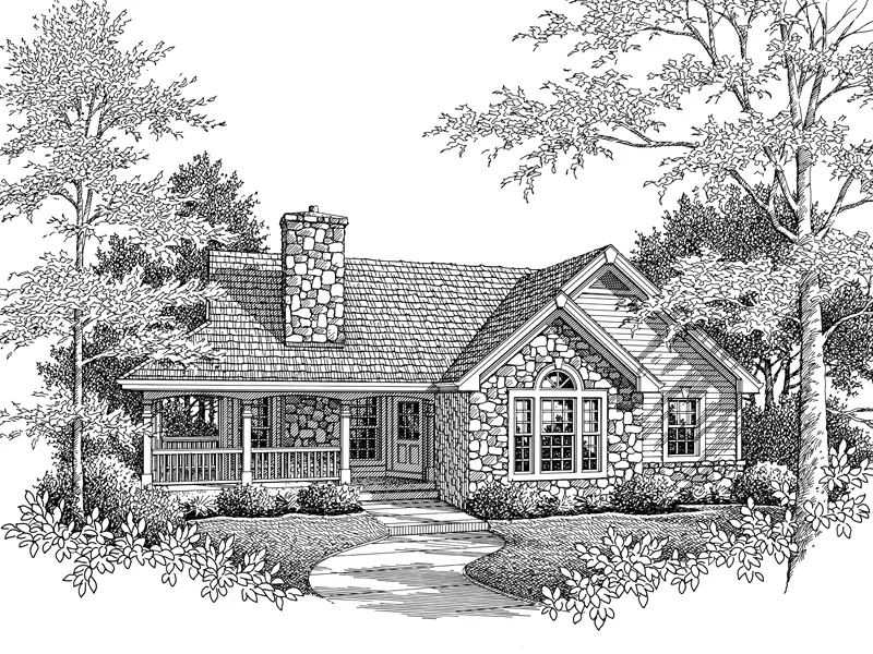 Ranch House Plan Front Image of House - Autumn Lakes Country Home 007D-0169 - Search House Plans and More
