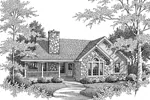 Traditional House Plan Front Image of House - Autumn Lakes Country Home 007D-0169 - Search House Plans and More