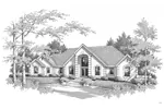 Ranch House Plan Front Image of House - Malabar Bay Sunbelt Style Home 007D-0171 - Shop House Plans and More