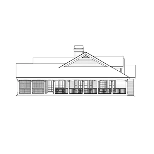 Cabin & Cottage House Plan Left Elevation - Corder Hollow Country Home 007D-0172 - Search House Plans and More