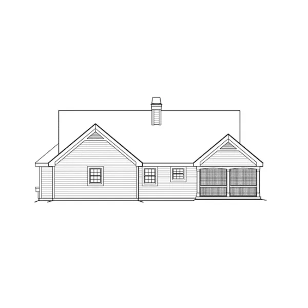 Cabin & Cottage House Plan Rear Elevation - Corder Hollow Country Home 007D-0172 - Search House Plans and More