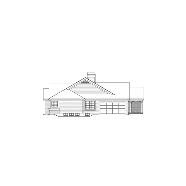 Cabin & Cottage House Plan Right Elevation - Corder Hollow Country Home 007D-0172 - Search House Plans and More