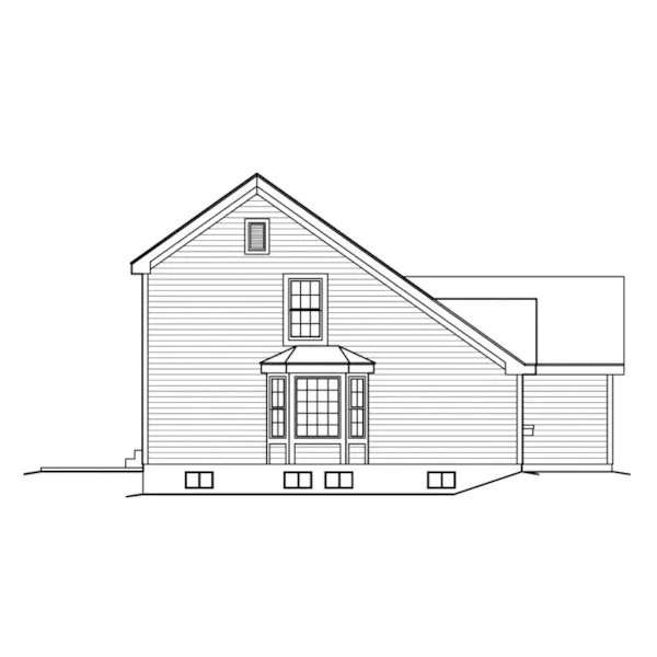 Traditional House Plan Left Elevation - Oakford Traditional Home 007D-0173 - Shop House Plans and More