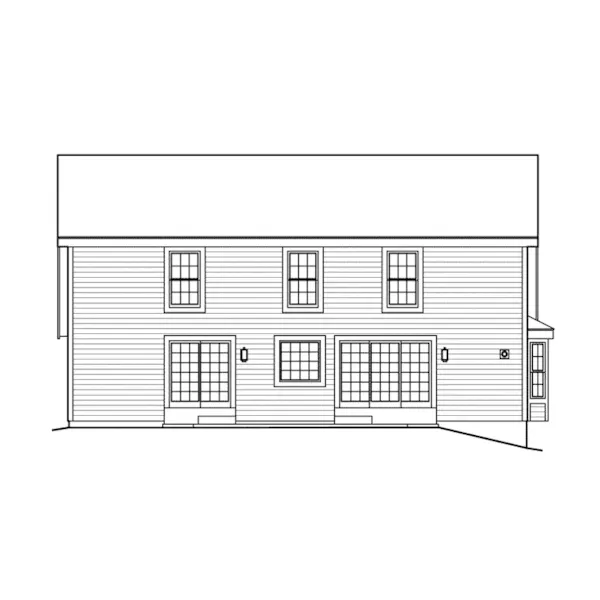 Traditional House Plan Rear Elevation - Oakford Traditional Home 007D-0173 - Shop House Plans and More