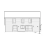 Traditional House Plan Rear Elevation - Oakford Traditional Home 007D-0173 - Shop House Plans and More