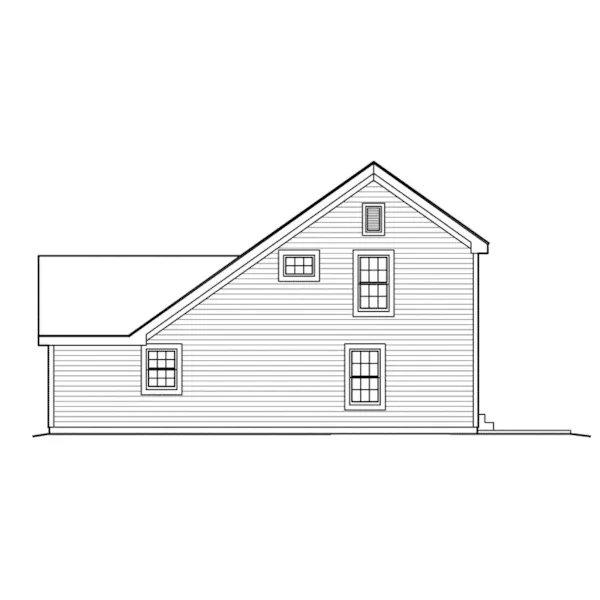 Traditional House Plan Right Elevation - Oakford Traditional Home 007D-0173 - Shop House Plans and More