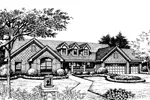 Traditional House Plan Front Image of House - St. Laurent Country Ranch Home 007D-0174 - Shop House Plans and More