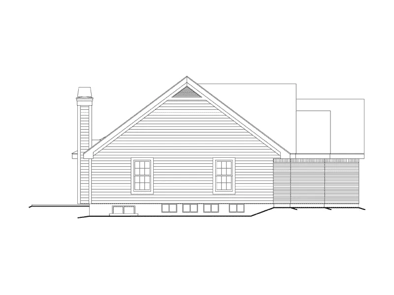 Cape Cod & New England House Plan Left Elevation - St. Laurent Country Ranch Home 007D-0174 - Shop House Plans and More