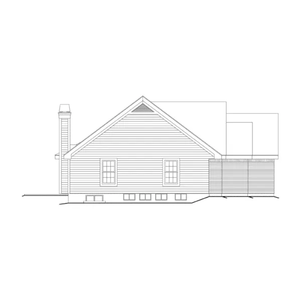 Ranch House Plan Left Elevation - St. Laurent Country Ranch Home 007D-0174 - Shop House Plans and More