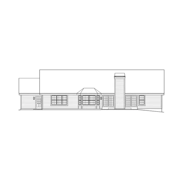 Ranch House Plan Rear Elevation - St. Laurent Country Ranch Home 007D-0174 - Shop House Plans and More