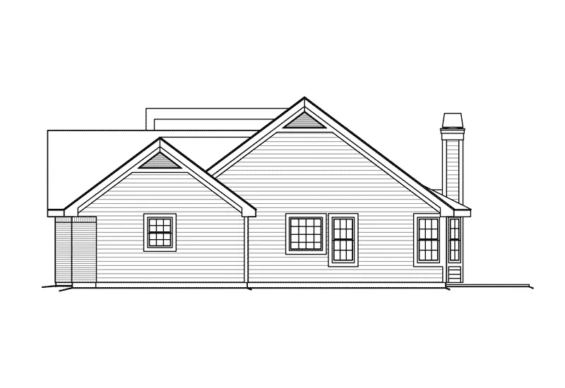 Traditional House Plan Right Elevation - St. Laurent Country Ranch Home 007D-0174 - Shop House Plans and More