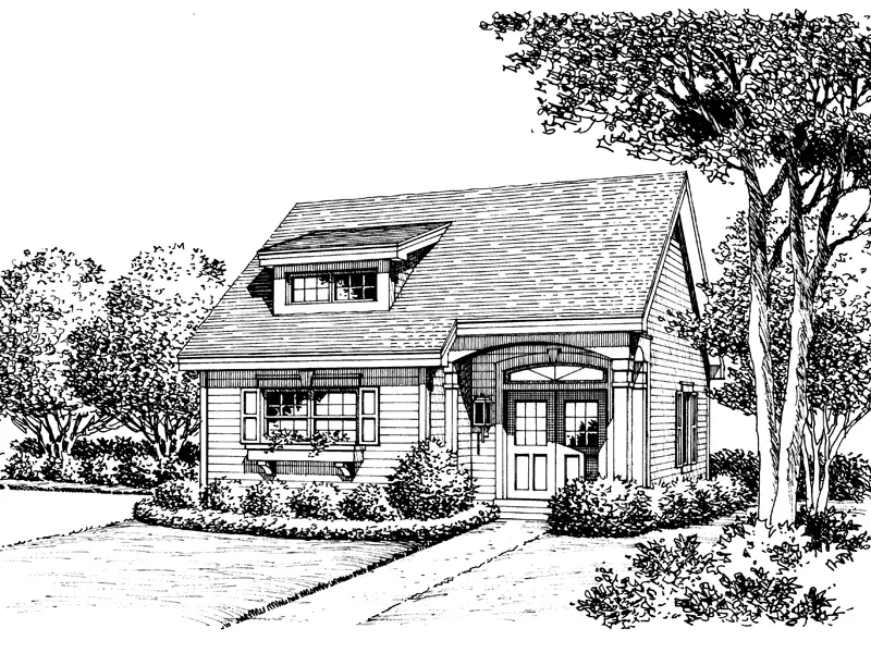 Saltbox House Plan Front Image of House - Shadybend Cottage Home 007D-0175 - Shop House Plans and More