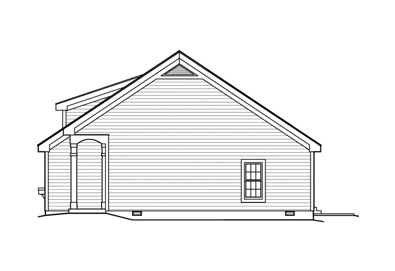 Ranch House Plan Right Elevation - Shadybend Cottage Home 007D-0175 - Shop House Plans and More