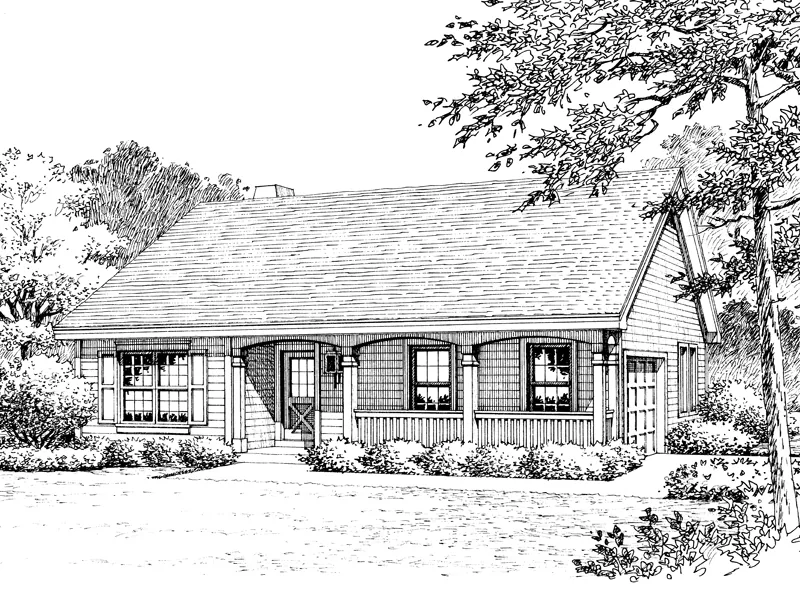 Country House Plan Front Image of House - Silverpine Cottage Home 007D-0176 - Shop House Plans and More