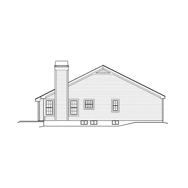 Traditional House Plan Left Elevation - Silverpine Cottage Home 007D-0176 - Shop House Plans and More