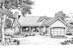 Ranch House Plan Front Image of House - Hillsborough Place Ranch Home 007D-0178 - Search House Plans and More