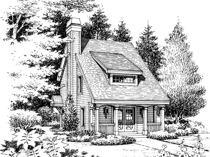 Saltbox House Plan Front Image of House - Summertree Cottage Home 007D-0179 - Shop House Plans and More